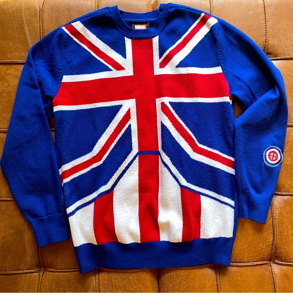 Her Universe Marvel Doctor Strange Captain Carter Union Jack Sweater